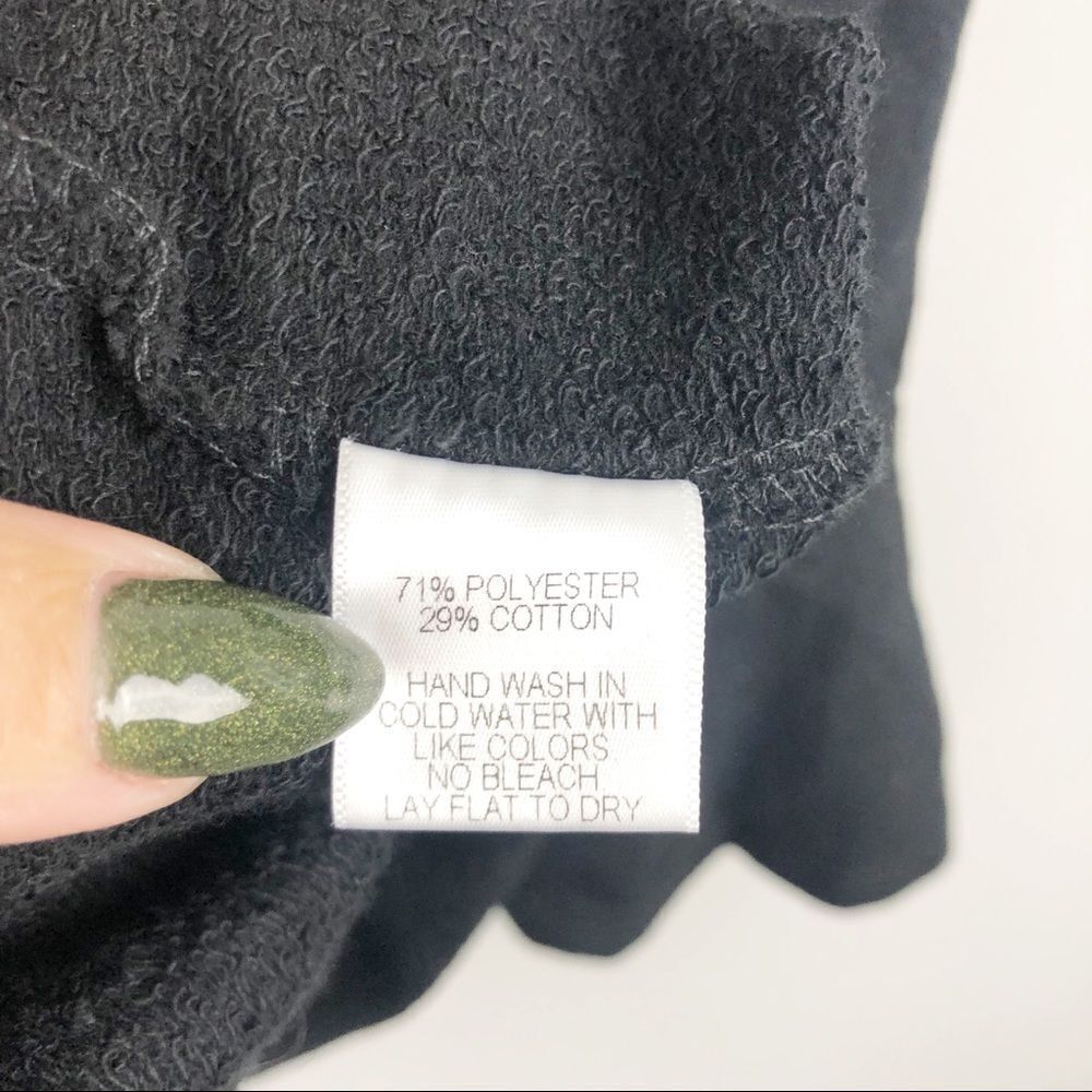 GIBSON | Off the Shoulder Black Sweatshirt Bell Sleeves XL - Picture 8 of 8